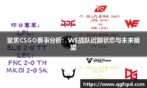 聚焦CSGO赛事分析:WE战队近期状态与未来展望